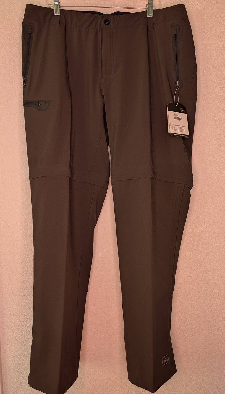 REI Co-Op NWT Men's Endeavor Convertible Pants XL 34" Long Outdoor Hiking Active